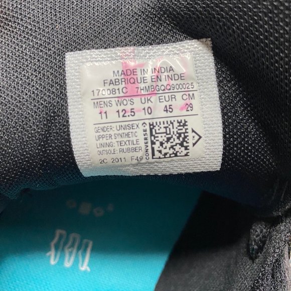 Converse Men's Size 11 170124F El Distrito 2.0 Faux Leather Black Camo Sneakers - Picture 10 of 10